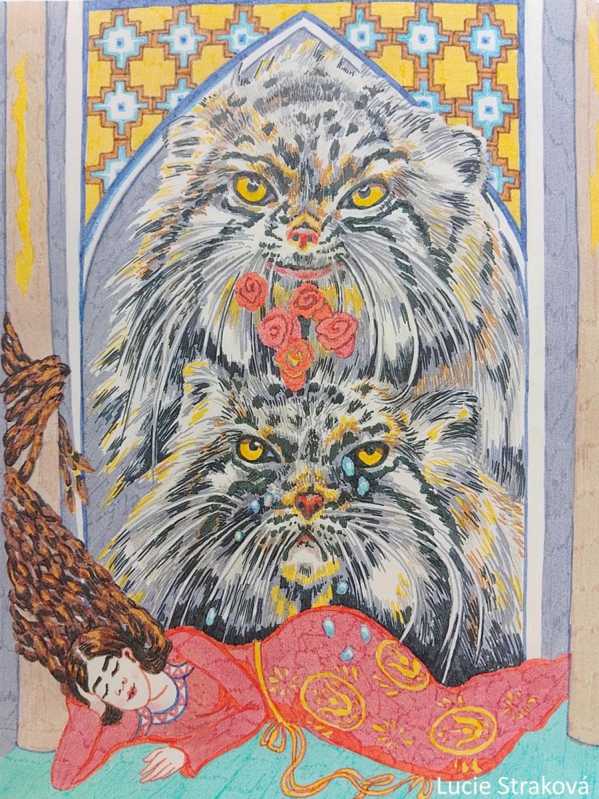  ilustrace k pohádce horských Tádžiků.